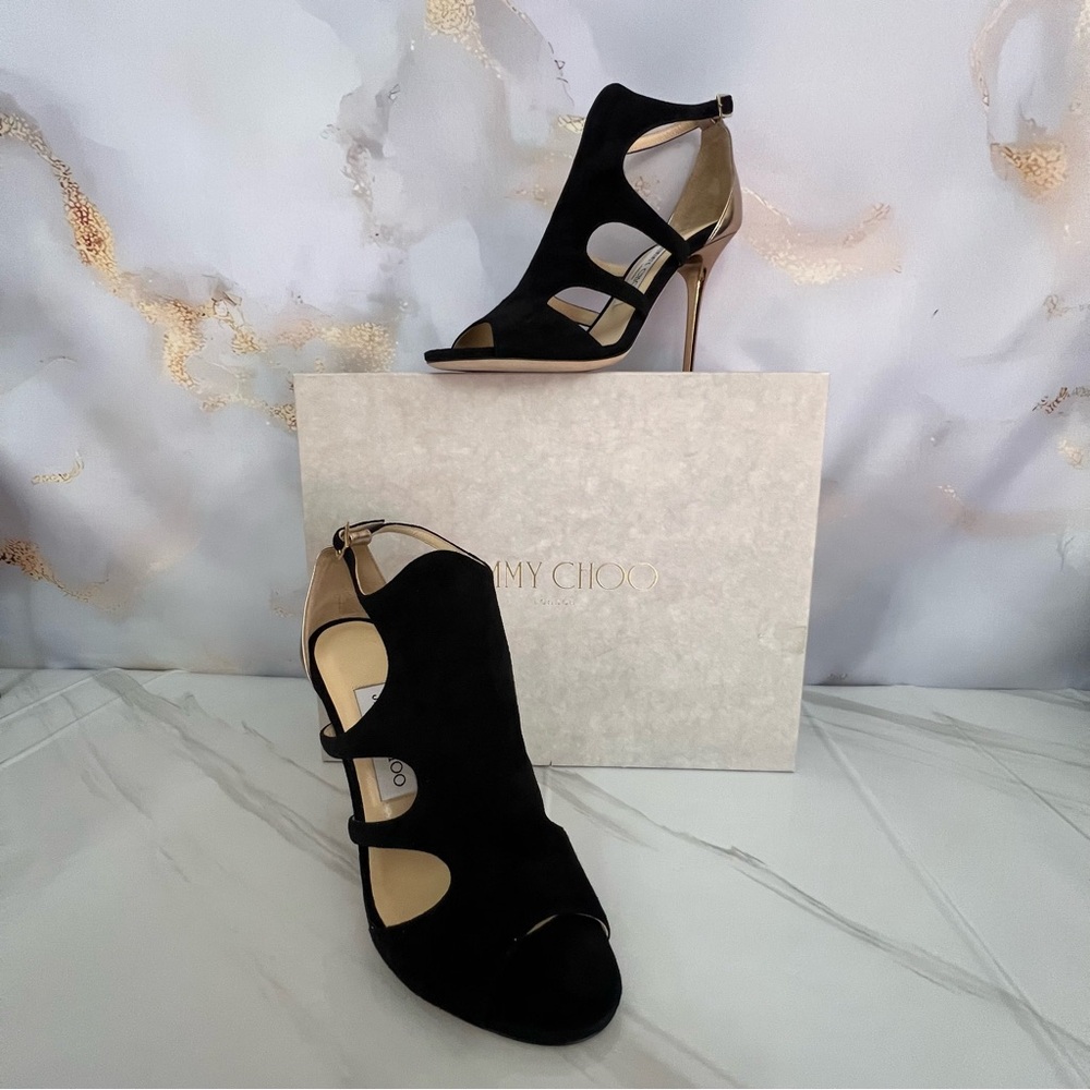 Jimmy Choo Tilda Cut Out Strappy Open Toe High Heel Sandals